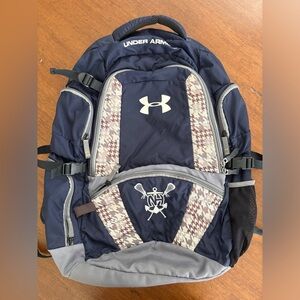 Newport Harbor Lacrosse Under Armour Backpack - Navy and Gray